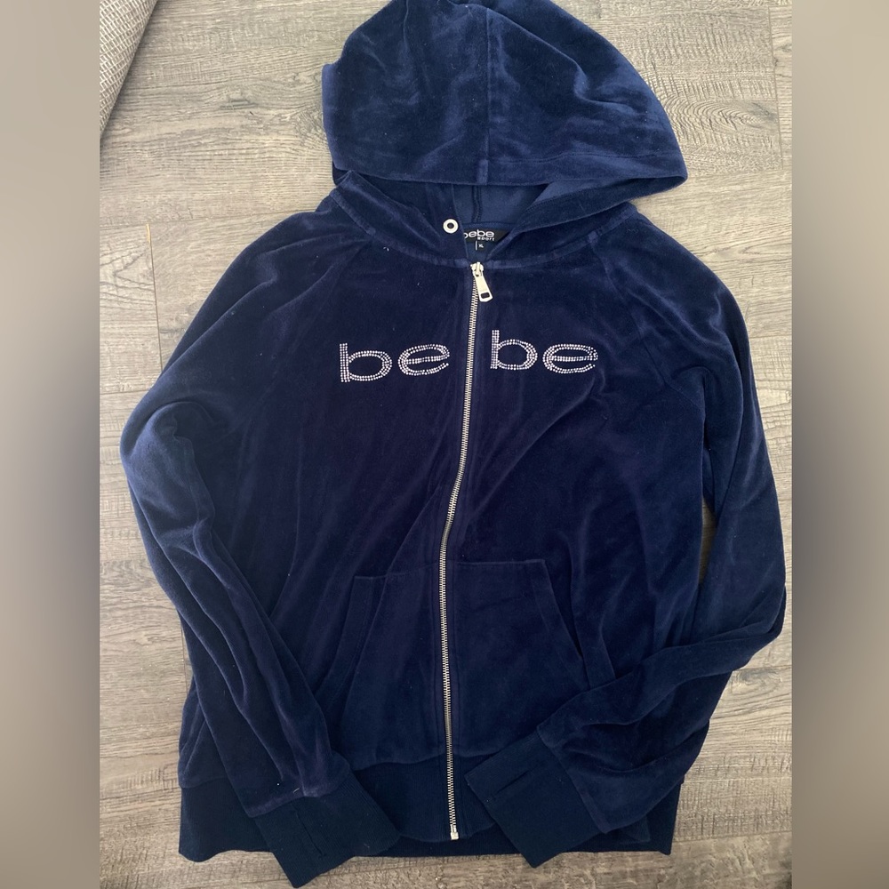 Velvet sake blue Bebe women’s XL jacket